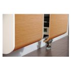 Venus T120 Tölgyszínű Függesztett  soft-close rendszerű rendszerű  nagyfiókos Fürdőszobaszekrény műmárvány mosdóval