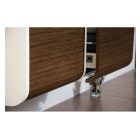 Venus D120 Diószínű Függesztett   soft-close rendszerű rendszerű  nagyfiókos Fürdőszobaszekrény műmárvány mosdóval