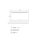 Venus ART D120 Diószínű  Szenzoros Fürdőszoba tükör Világítással(119*68*3 cm)