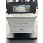  LUXOR F80 Magasfényű Fehér Festett Fügesztett  soft-close rendszerű  két fiókos Fürdőszobabútor Kerámia  Mosdókagylóval (80,5*56*46 cm)