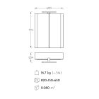 LUXOR F60 ART Magasfényű Fehér Festett Polcozott Tükrösszekrény LED-Világítással (60*77*20,4cm)