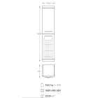 LUXOR FV Vertikal Magasfényű Fehér  Festett Függesztett  Ceruzaszekrény - felső része polcos alsó része szennyestartókosaras-(35*160*37,7 cm)