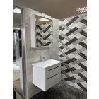 SOFT 65 Fehér Fóliázott Függesztett  soft-close rendszerű  fiókos Fürdőszobabútor kerámiamosdóval