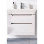 SOFT 65 Fehér Fóliázott Függesztett  soft-close rendszerű  fiókos Fürdőszobabútor kerámiamosdóval