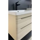SOFT 65 Bézs Fóliázott Függesztett  soft-close rendszerű  fiókos Fürdőszobabútor kerámiamosdóval