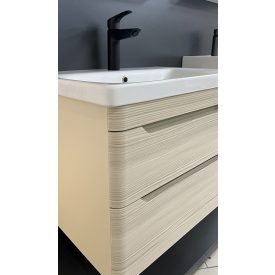   SOFT 65 Bézs Fóliázott Függesztett  soft-close rendszerű  fiókos Fürdőszobabútor kerámiamosdóval