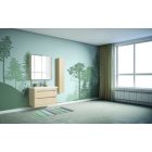 SOFT 80 Bézs Fóliázott Függesztett  soft-close rendszerű   fiókos Fürdőszobabútor kerámiamosdóval