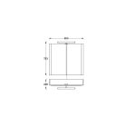 SOFT 80 Bézs Fóliázott Függesztett  soft-close rendszerű   fiókos Fürdőszobabútor kerámiamosdóval