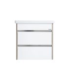 TOLEDO 80 F Magasfényű fehér szekrény. Függesztett, soft close kétfiókos, kerámiamosdóval