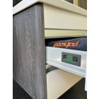 TOLEDO  80 ART Fóliázott.polcozott,  tükrösszekrény,. Konnektor, világítás,LED 80*83,3*21,5cm