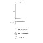 NEON 45 Polcos Fürdőszobatükör Világítás nélkül (69,5x45x12,5 cm)