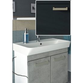   Neon 60 Antracit, Függesztett fürdőszobabútor, középen nyíló ajtóval, kerámiamosdóval (60X56,5X41,5