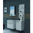 Neon 60 Antracit, Függesztett fürdőszobabútor, középen nyíló ajtóval, kerámiamosdóval (60X56,5X41,5