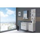 Neon 60 Betonszürke Függesztett bútor,középen felnyíló ajtó, kerámiamosdóval