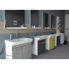 Neon 60 Betonszürke Függesztett bútor,középen felnyíló ajtó, kerámiamosdóval