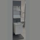 NEON 60 polcos fürdőszoba tükör világítás NÉLKÜL 69,5x60x12,5