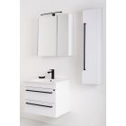 Atria Fehér F65  Függesztett Fürdőszoba bútor a felső ajtó lenyíló alsó Soft close fiokkal ellátva, mosdóval kompletten (65*52*50 cm)