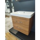  LUXOR FA80 Fahatású Fóliázott Fügesztett  soft-close rendszerű  két fiókos Fürdőszobabútor Kerámia  Mosdókagylóval (80,5*56*46 cm)