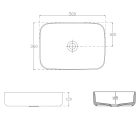 INFINITY RECTANGLE kerámiamosdó, 50x36cm, fehér