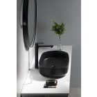 INFINITY OVAL kerámiamosdó, 55x36cm, fekete