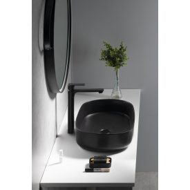 INFINITY OVAL kerámiamosdó, 55x36cm, fekete