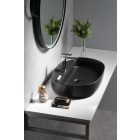 INFINITY OVAL kerámiamosdó, 60x40cm, matt fekete