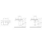 ISVEA PURITY Pultra szerelhető kerámiamosdó, 50x13x42cm