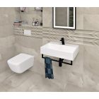 ISVEA PURITY Pultra szerelhető kerámiamosdó, 60x13x42cm