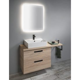   AQUALINE SISTEMA kerámiamosdó, pultra vagy falra szerelhető, 50x42cm