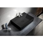 AQUALINE SISTEMA kerámiamosdó, pultra vagy falra szerelhető, 60x42cm, matt fekete