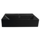 AQUALINE SISTEMA kerámiamosdó, pultra vagy falra szerelhető, 60x42cm, matt fekete