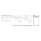 AQUALINE SISTEMA kerámiamosdó, pultra vagy falra szerelhető, 60x42cm