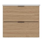 ZEN 60 Fahatású Fóliázott függesztett Soft Close rendszerű 2 fiókos Fürdőszobabútor Kermáiamosdóval 60x50x46cm