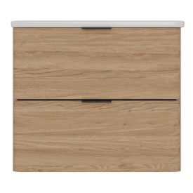   ZEN 60 Fahatású Fóliázott függesztett Soft Close rendszerű 2 fiókos Fürdőszobabútor Kermáiamosdóval 60x50x46cm