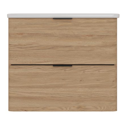 ZEN 60 Fahatású Fóliázott függesztett Soft Close rendszerű 2 fiókos Fürdőszobabútor Kermáiamosdóval 60x50x46cm