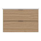 ZEN 80 Fahatású Fóliázott függesztett Soft Close rendszerű 2 fiókos Fürdőszobabútor Kermáiamosdóval 80x50x46cm