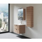 ZEN 80 Fahatású Fóliázott függesztett Soft Close rendszerű 2 fiókos Fürdőszobabútor Kermáiamosdóval 80x50x46cm