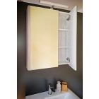 TOLEDO 80 ART Fekete.fóliázott polcozott,  Tükrösszekrény, Konnektor,világítás,LED 80*83,3*21,5cm