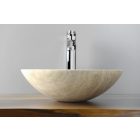 BLOK kőmosdó, átm:40x12cm, csiszolt bézs, Travertin