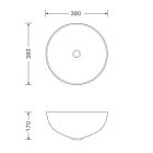 AQUALINE kerámiamosdó, átm.:38cm 