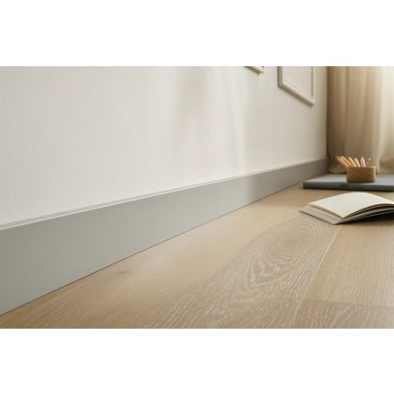 FORTINO 80 VILÁGOSSZÜRKE SZEGŐLÉC, TARTÓS POLIMER SZEGŐLÉCEK, FALÉLEK TAKARÁSÁHOZ. 80*16*2200mm