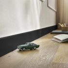  FORTINO 80 MATT FEKETE SZEGŐLÉC, TARTÓS POLIMER SZEGŐLÉCEK, FALÉLEK TAKARÁSÁHOZ. 80*16*2200mm