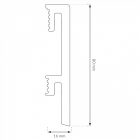 FORTINO 80 ZSÁLYA SZEGŐLÉC, TARTÓS POLIMER SZEGŐLÉCEK, FALÉLEK TAKARÁSÁHOZ. 80*16*2200mm