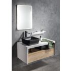 GSI SAND kerámiamosdó, pultra helyezhető, 38x14x38cm, matt fekete