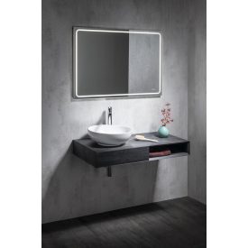   RONDANE pultra szerelhető kerámiamosdó, túlfolyó nélkül, 40x13,5cm