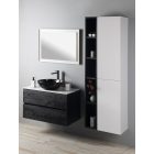 RONDANE pultra szerelhető kerámiamosdó, túlfolyó nélkül, 40x13,5cm, matt fekete