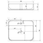 GARDA pultra szerelhető kerámiamosdó, túlfolyó nélkül, 50x13,5x40cm