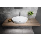 PERA kerámiamosdó, pultra szerelhető, túlfolyó nélkül, 61,5x14x42cm