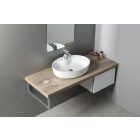 MARIANA pultra szerelhető kerámiamosdó, túlfolyó nélkül, 57x14,5x41cm