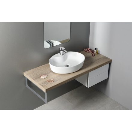 MARIANA pultra szerelhető kerámiamosdó, túlfolyó nélkül, 57x14,5x41cm